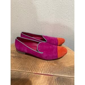Alberto Gozzi Suede Ballet Flats pink orange size 38 (8)